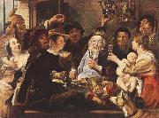 JORDAENS, Jacob The Bean King  sf oil painting